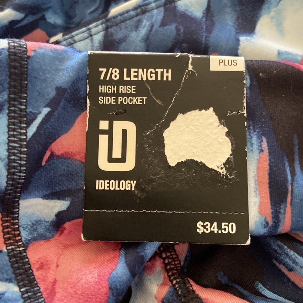 IDEOLOGY Plus Size Painterly Black Printed 7/8 Length Leggings Size 3X NWT - Picture 13 of 14